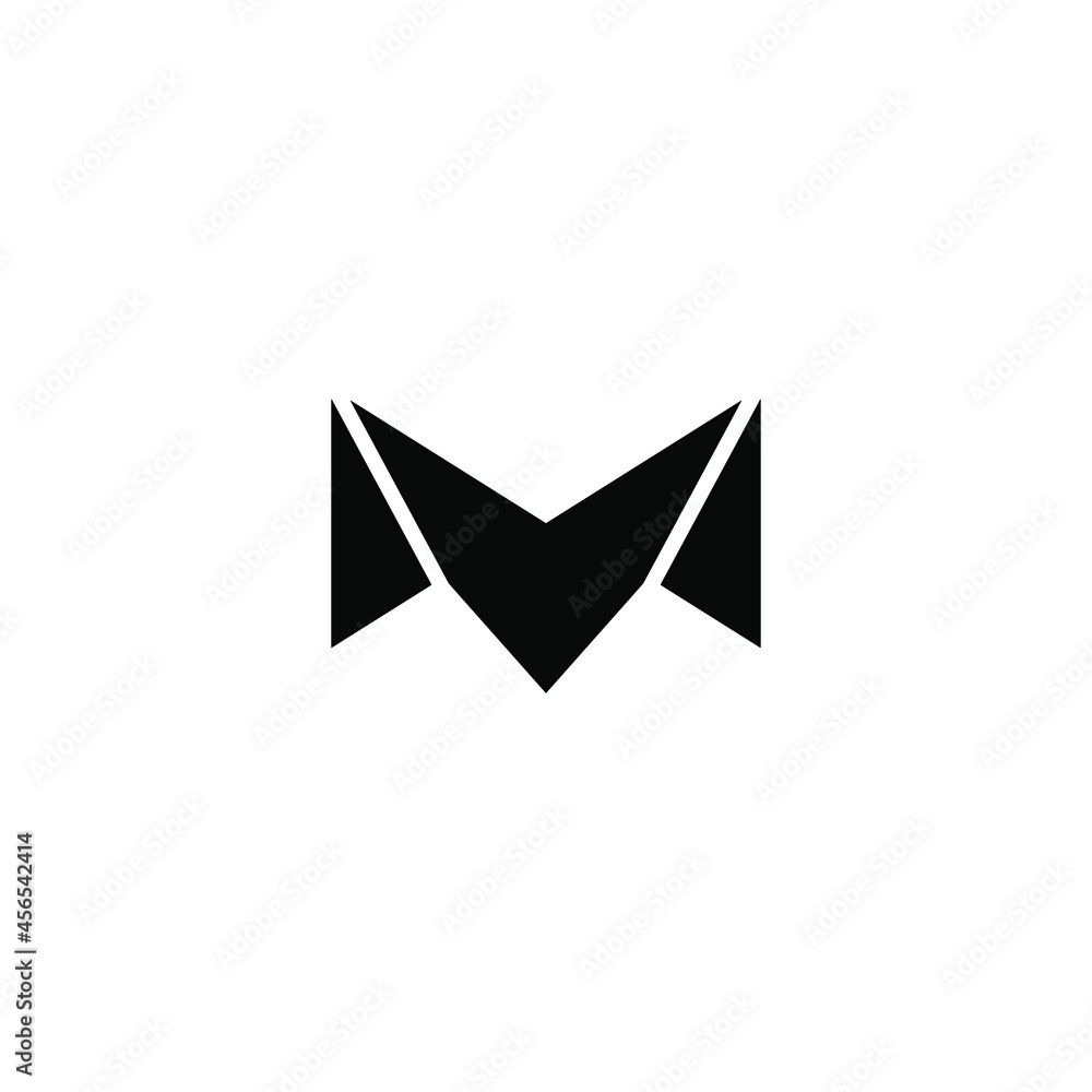 initial logo M simple black initial logo M simple black