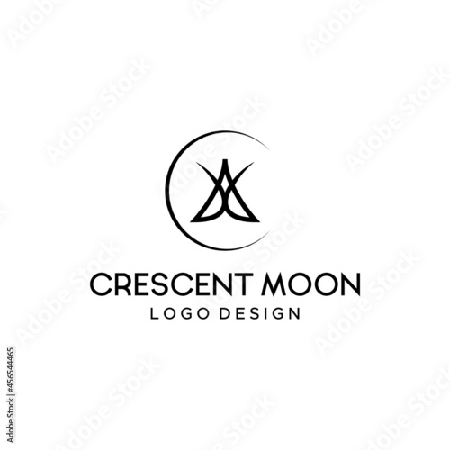 A simple, clean and unique logo about the crescent moon and nature.
EPS 10, Vector.