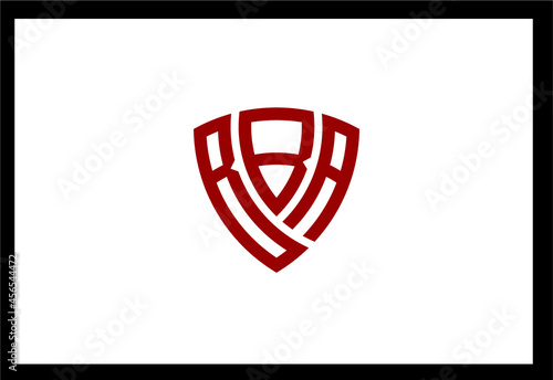 BBA creative letter shield logo design vector icon illustration