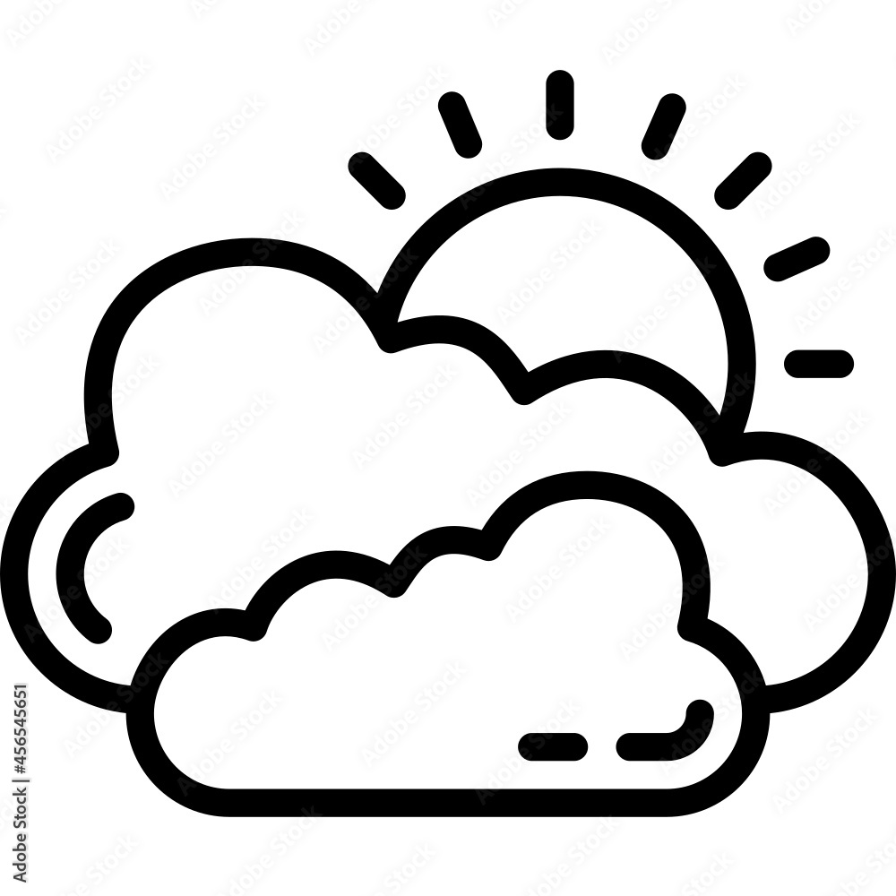 cloudy line icon cloudy line icon