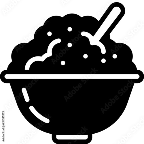 porridge solid line icon