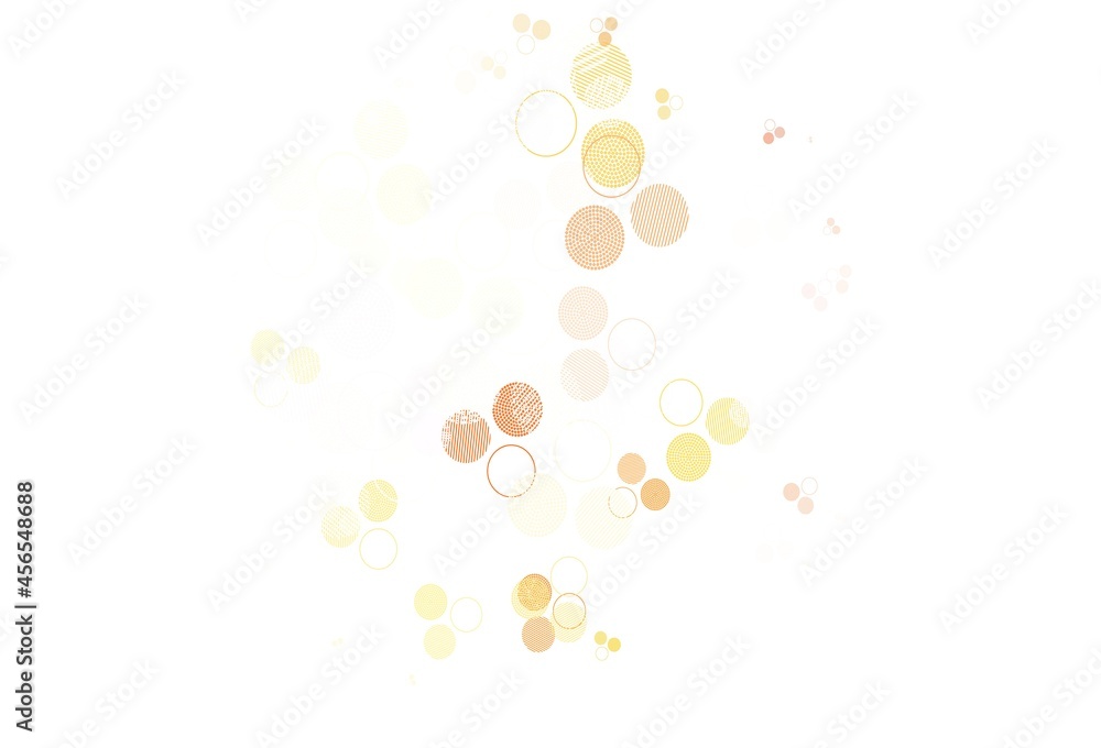 Light Red, Yellow vector pattern with spheres. Light Red, Yellow vector pattern with spheres.