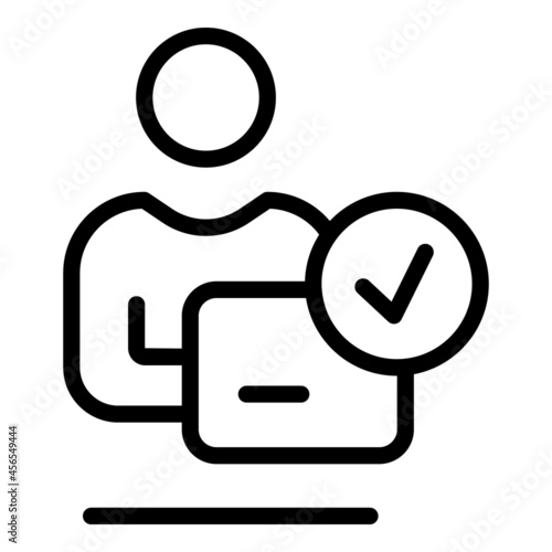 Check manager icon outline vector. Business list. Work checklist