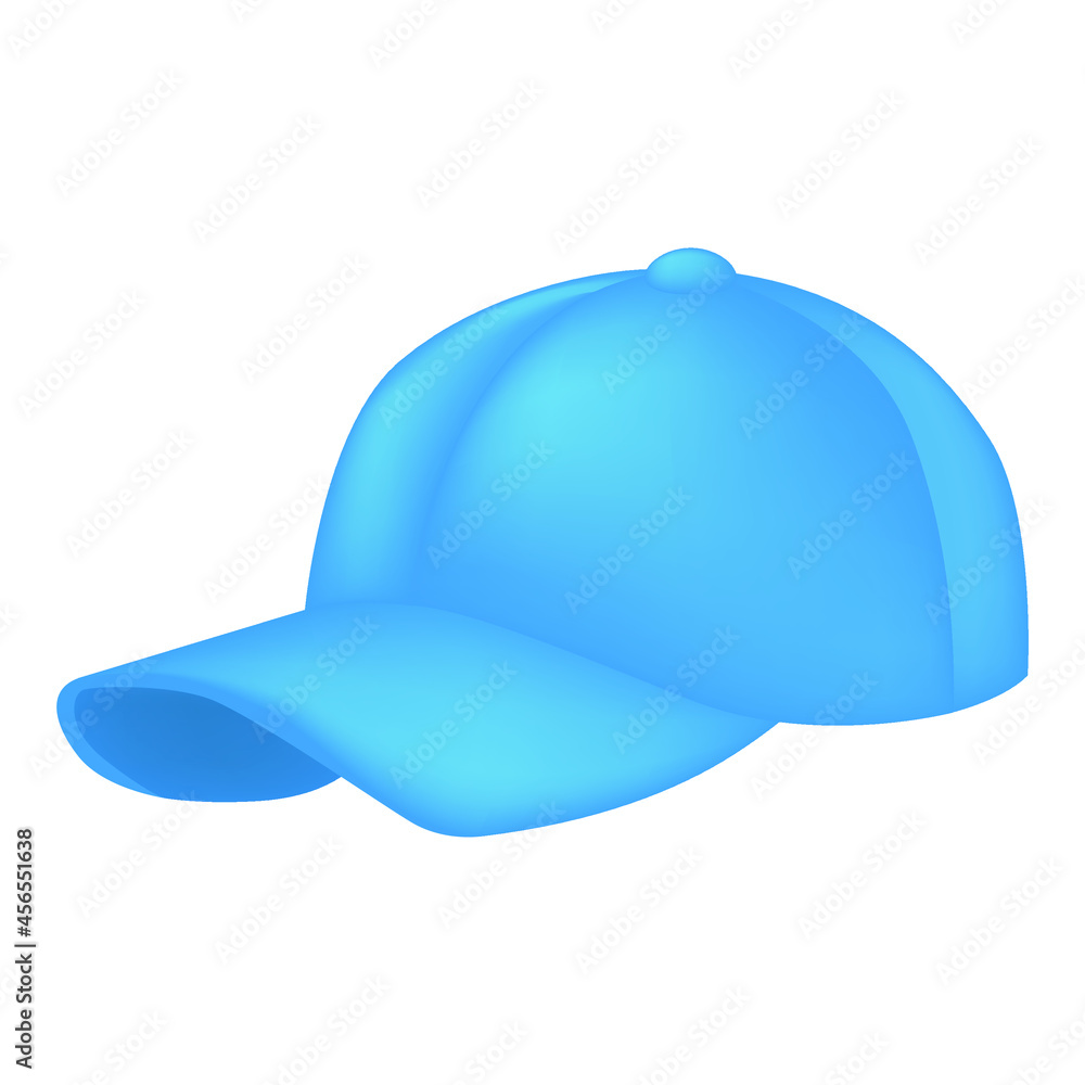 Billed Cap Emoji Icon Illustration Sign. Baseball Sport Hat Vector