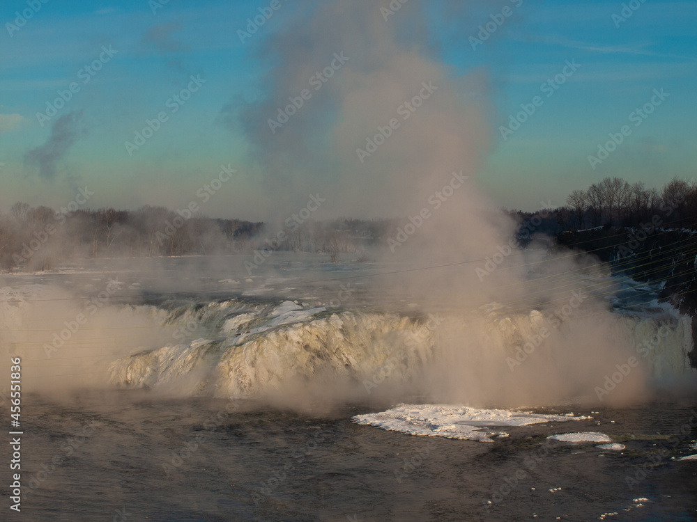 Cold day at Cohoes falls