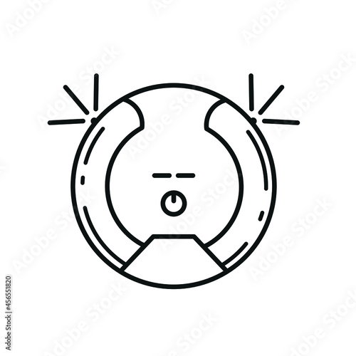 Robot vacuum cleaner icon.