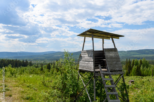 Moose hunting watchtower. photo
