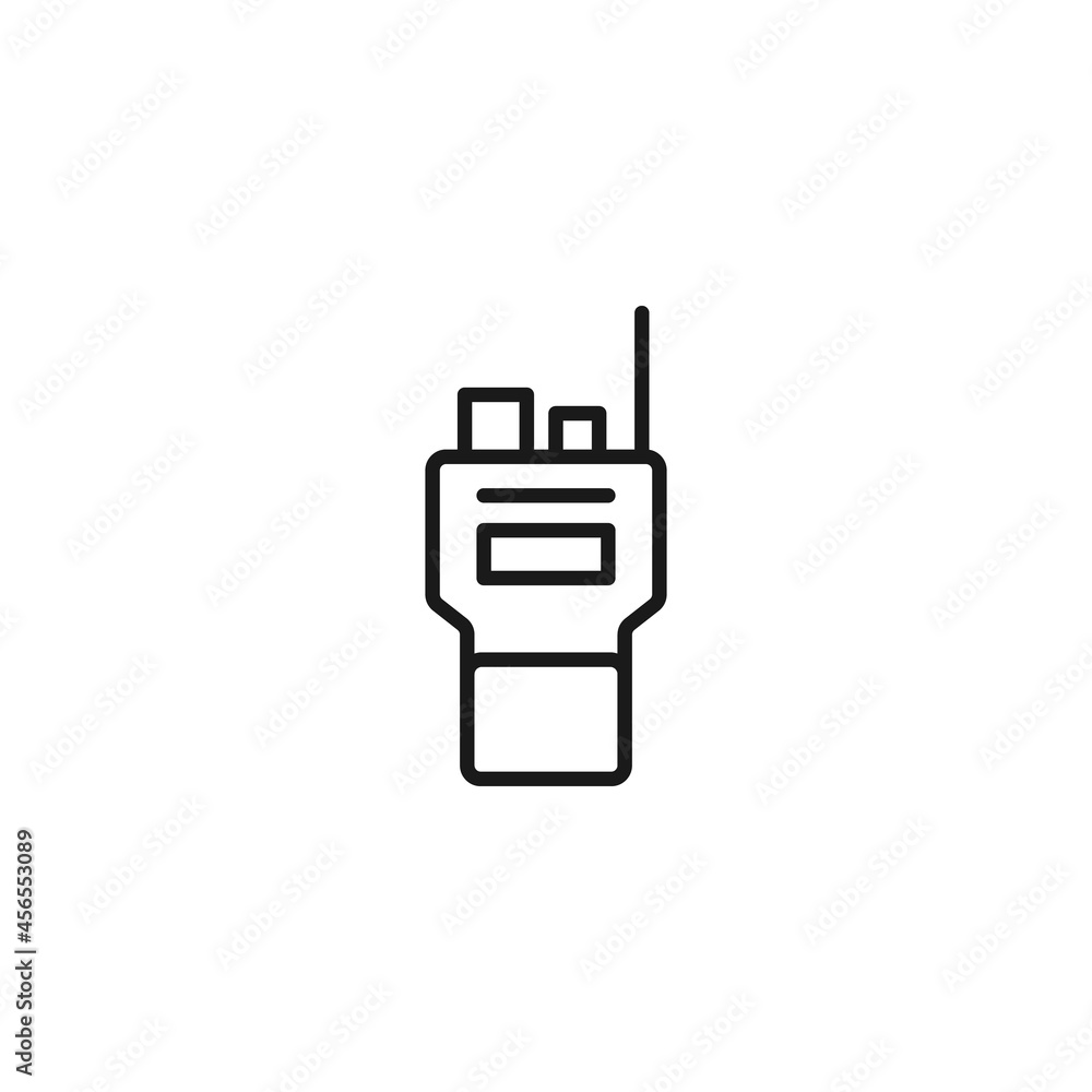 Editable stroke. Vector line icon of radio Editable stroke. Vector line icon of radio