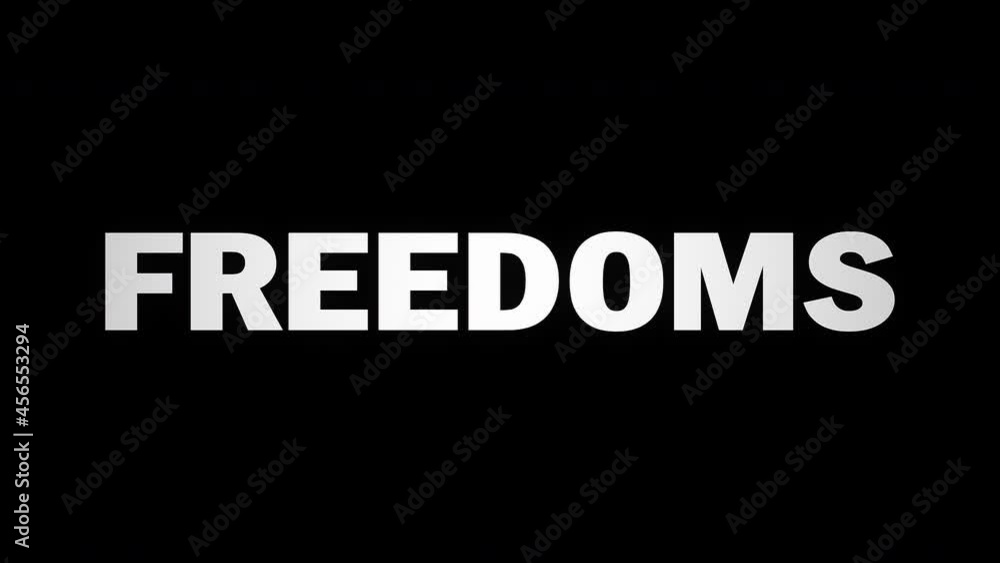 Freedoms Text Paper Burn Animation Freedoms Text Paper Burn Animation