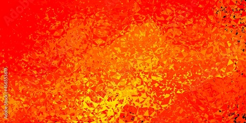 Light orange vector background with triangles. © Guskova