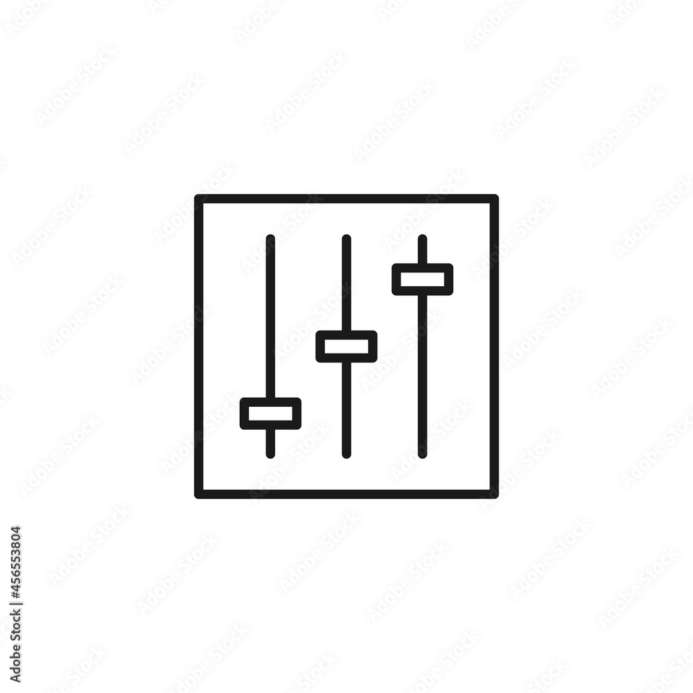 Profession of a musician concept. Line icon of sound bar Profession of a musician concept. Line icon of sound bar