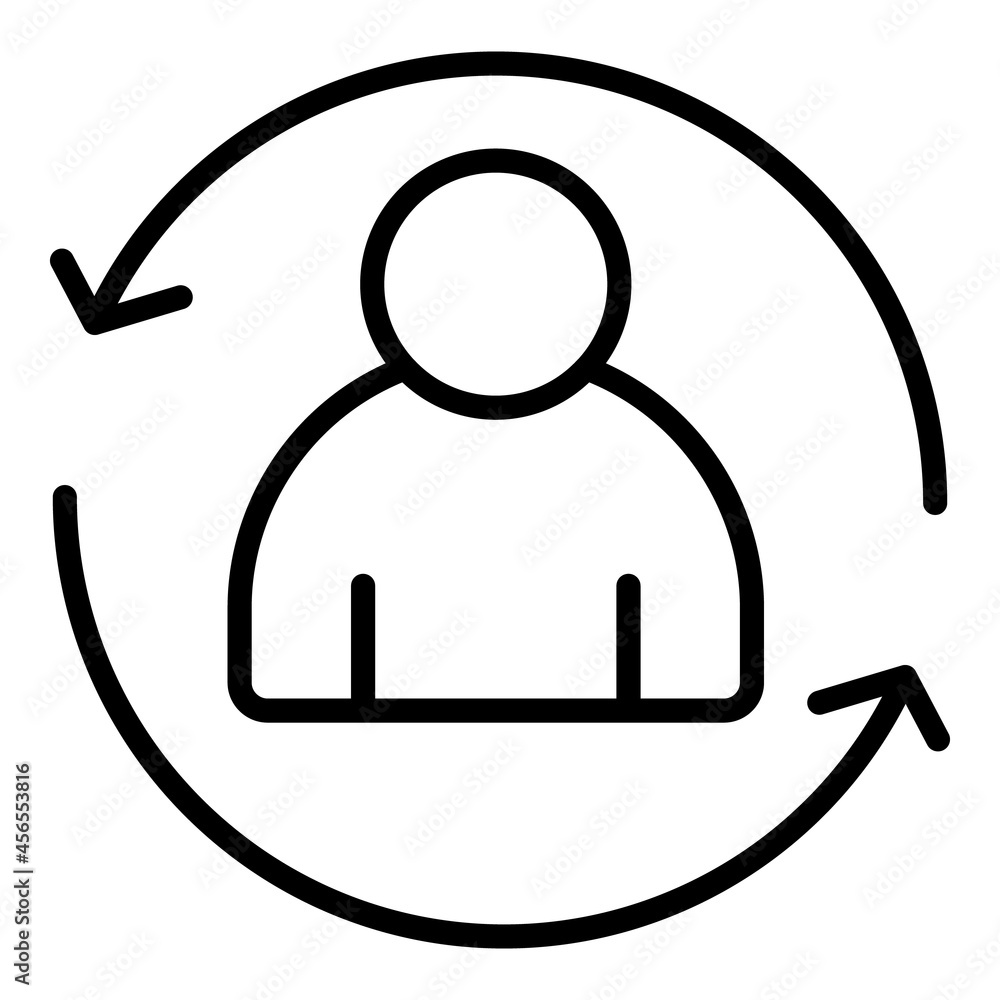 Change worker icon outline vector. Work man. Risk opportunity Change worker icon outline vector. Work man. Risk opportunity