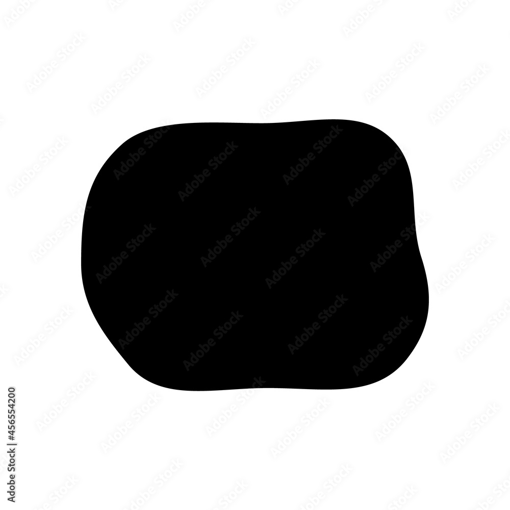 Abstract ink blotch, round liquid blot inkblot shape. Freskle pebble. Deform random smooth vector illustration Abstract ink blotch, round liquid blot inkblot shape. Freskle pebble. Deform random smooth vector illustration