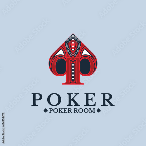 PP letter spade logo vector. Suitable for poker games and gambling.
