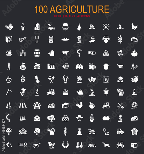 Agriculture icon set