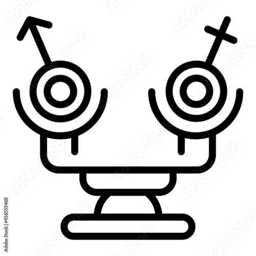 Gender discrimination icon outline vector. Professional equality. Business balance