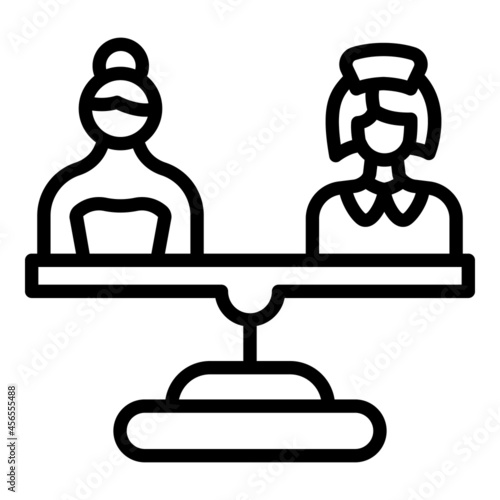 Homophobia icon outline vector. Social discrimination. Social norms
