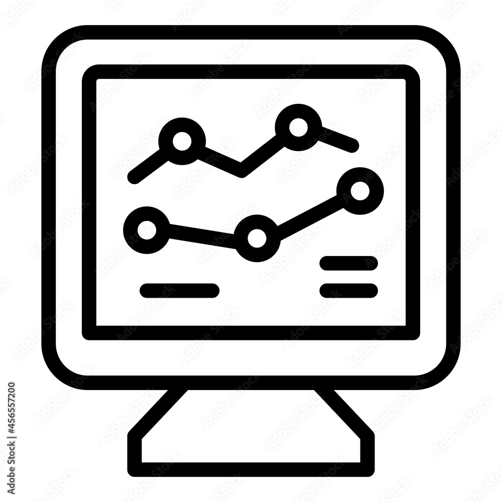 Digital online diagram icon outline vector. Web business. Internet strategy Digital online diagram icon outline vector. Web business. Internet strategy