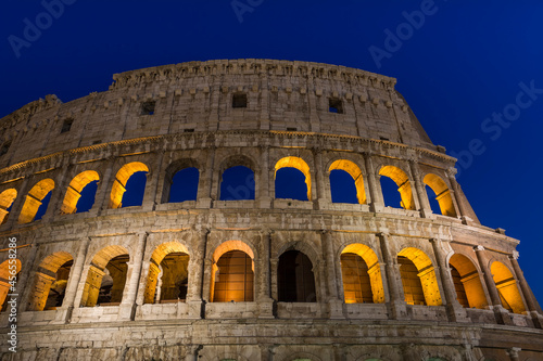 Colosseum at night, Rome, Italy