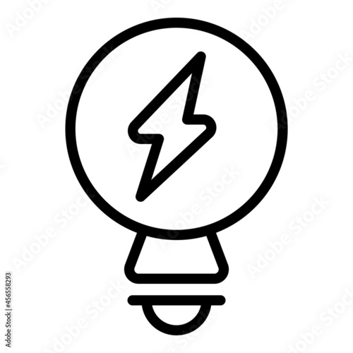 Electric energy icon outline vector. Power voltage. Fast flash