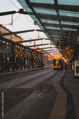 station in the city