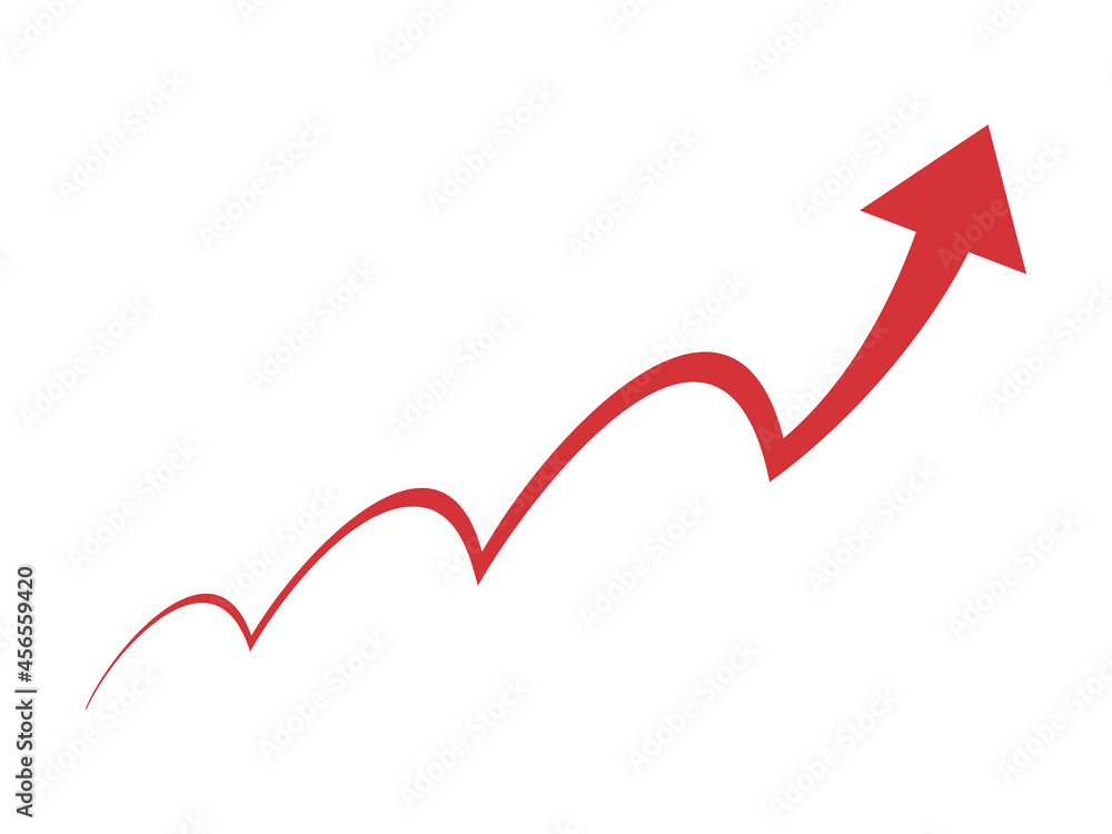 ジャンプしながら成長するイメージの矢印 上昇 イラスト素材 Stock ベクター Adobe Stock