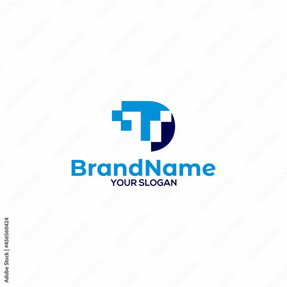 DT Digital Tech Logo Design Vector DT Digital Tech Logo Design Vector