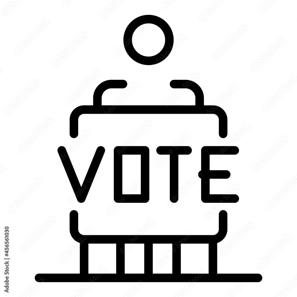 People vote icon outline vector. Ballot box. Government democracy People vote icon outline vector. Ballot box. Government democracy