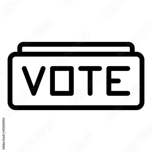Voting campaign icon outline vector. Ballot vote. Election poll