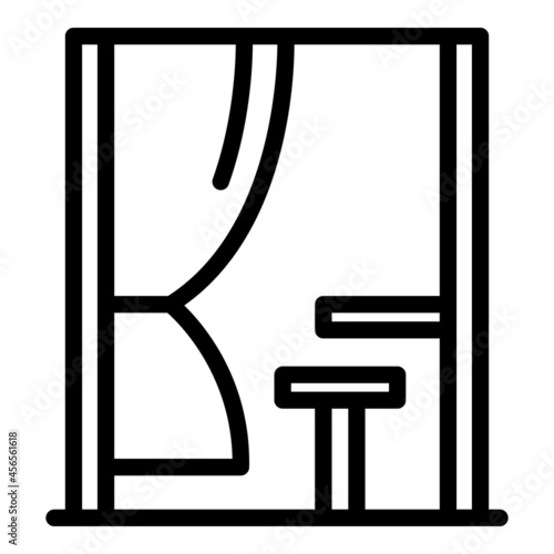 Voting booth icon outline vector. Election vote. People ballot