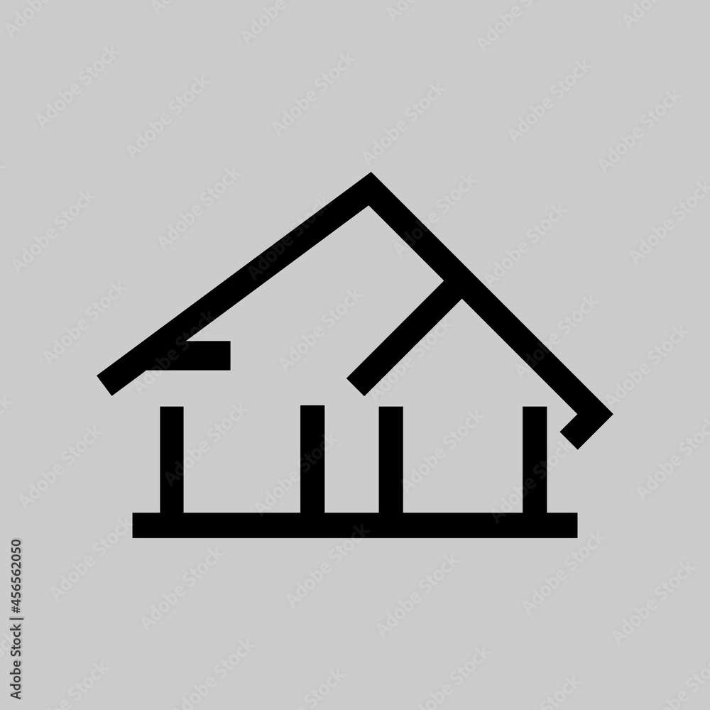 House location logo home design art building graphic icon shape illustration template black color House location logo home design art building graphic icon shape illustration template black color
