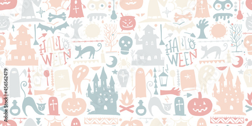 Halloween seamless pattern for your design