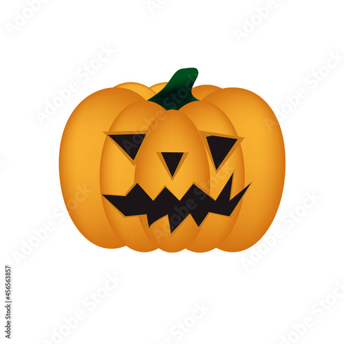 A scary pumpkin icon, a Halloween symbol, a carved spooky pumpkin