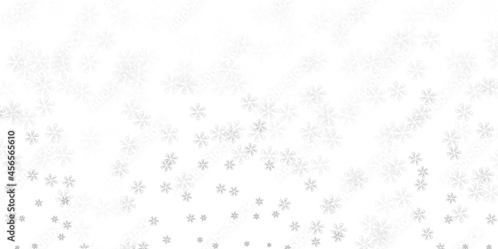 Light gray vector abstract texture with leaves.