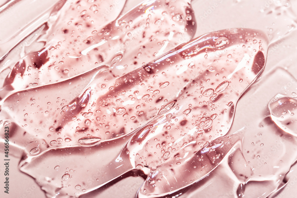 Beauty serum gel texture clear skincare cream with bubbles background Beauty serum gel texture clear skincare cream with bubbles background