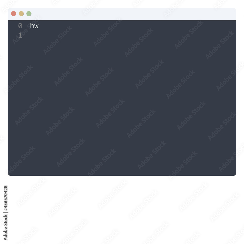 H🌍 language Hello World program sample in editor window H🌍 language Hello World program sample in editor window
