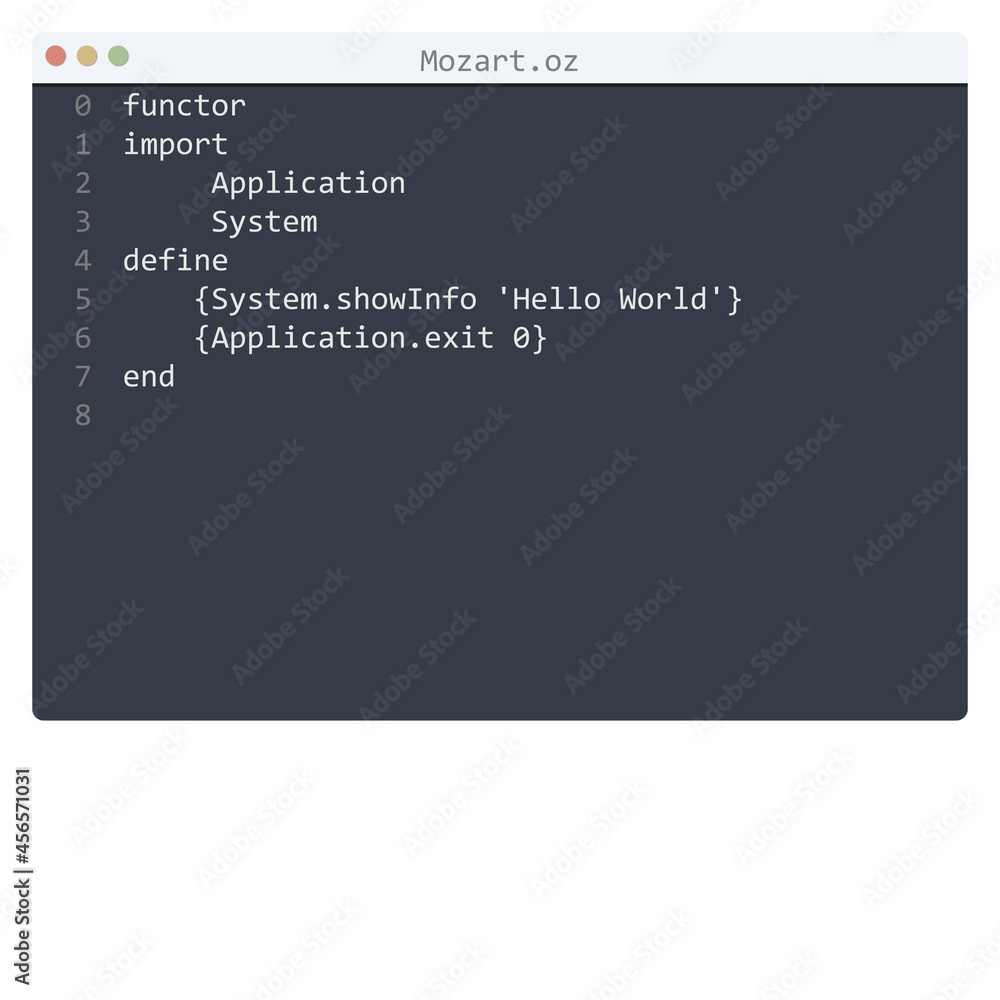 custom made wallpaper toronto digitalMozart language Hello World program sample in editor window