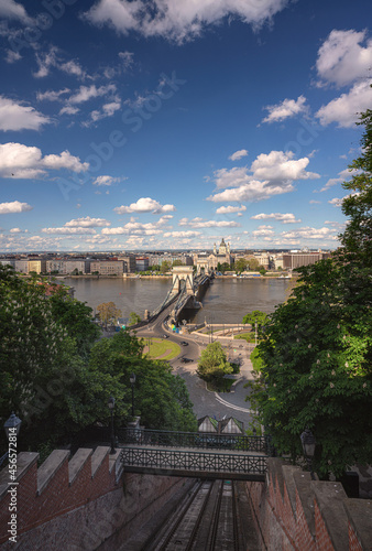 Famous Chain Bridge in Buda...