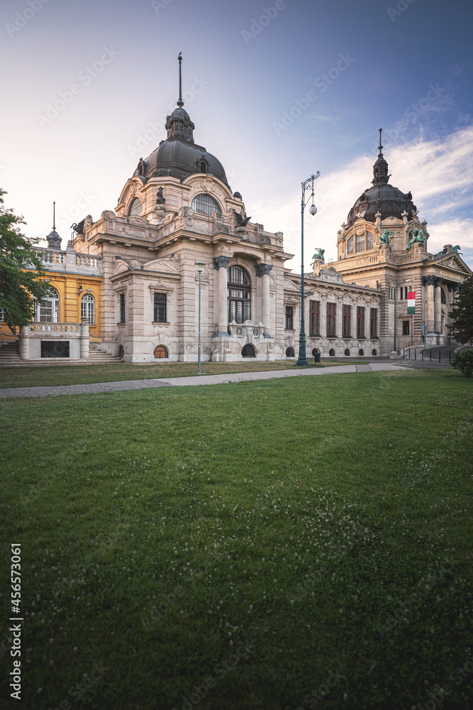 Famous Széchenyi Thermal Bath in Budapest, Hungary