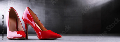 Canvas Print Composition with a pair of high heel women's shoes