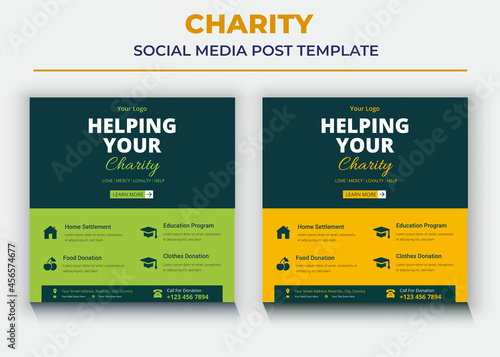 charity Social media post and flyer, Helping your Charity Social media post