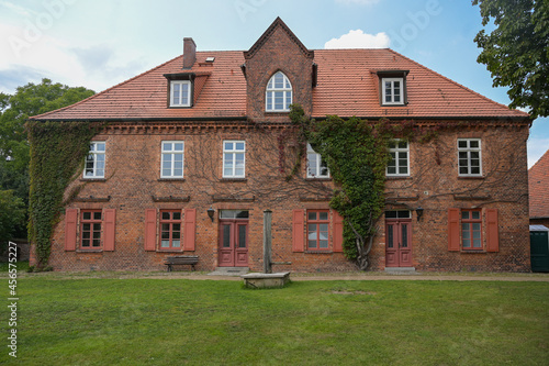 Brick building, today used as museum in the historic fortress of Domitz on the river Elbe in northern Germany, Europe photo