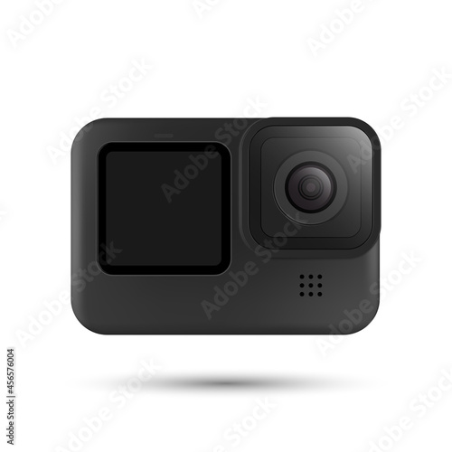 Action extreme camera isolated on white background, vector illustration