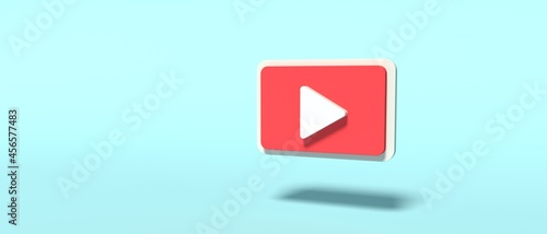 Free Download Play and start button icon - 3D render design - GFXLoad