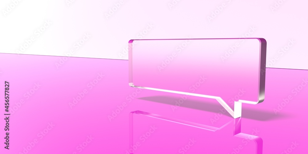 3D render illustration of speech bubble on a colored background 3D render illustration of speech bubble on a colored background