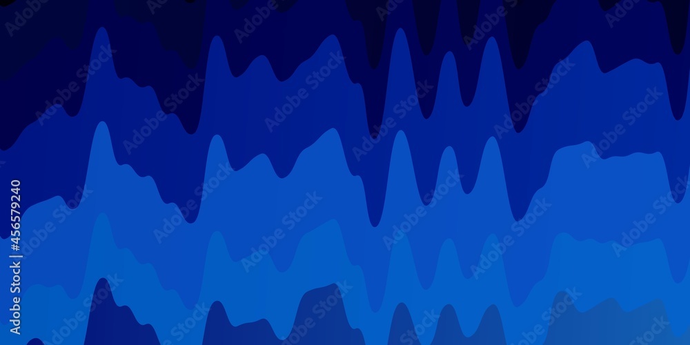 Fototapeta premium Dark BLUE vector backdrop with bent lines.