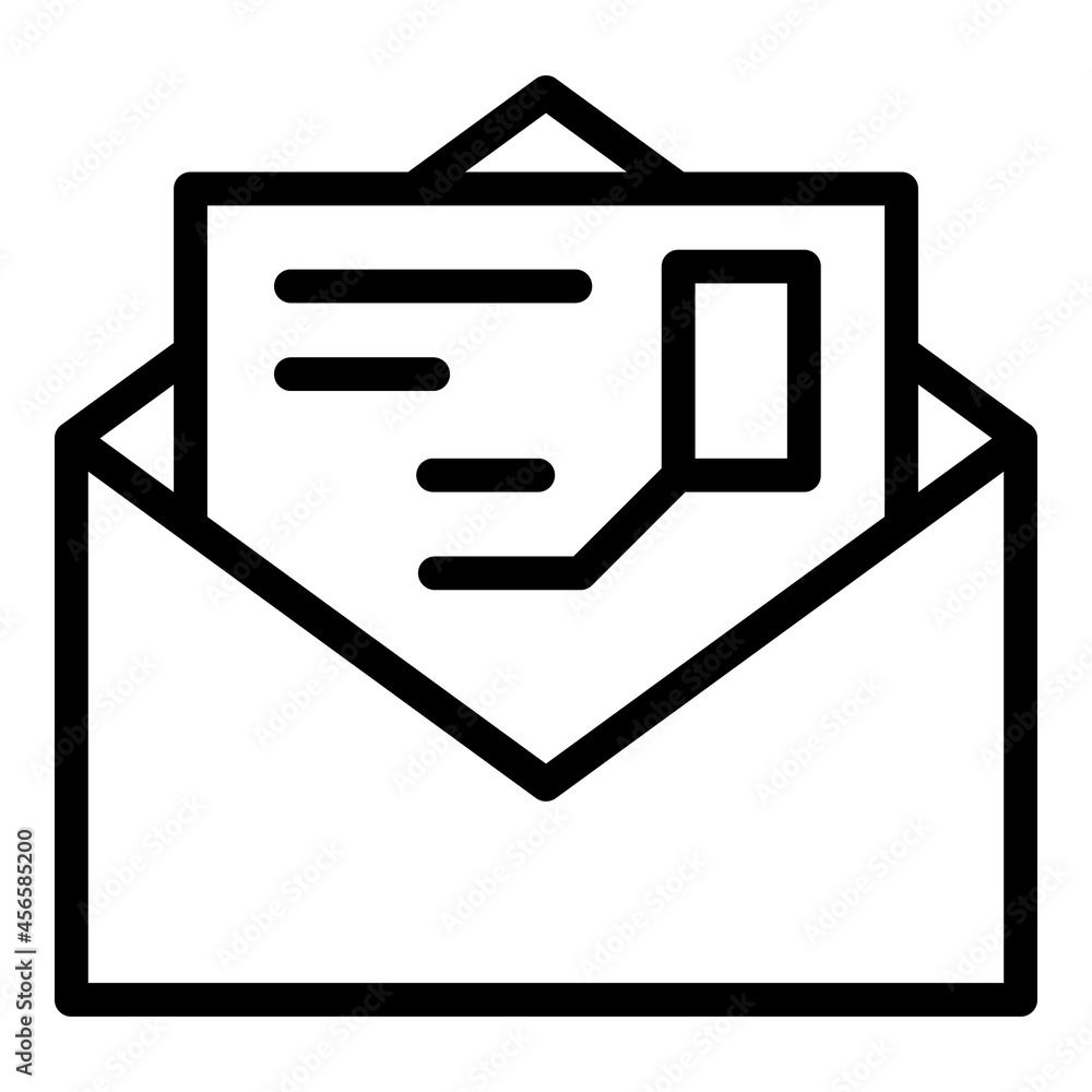 Mail icon outline vector. Email letter. Message contact Mail icon outline vector. Email letter. Message contact