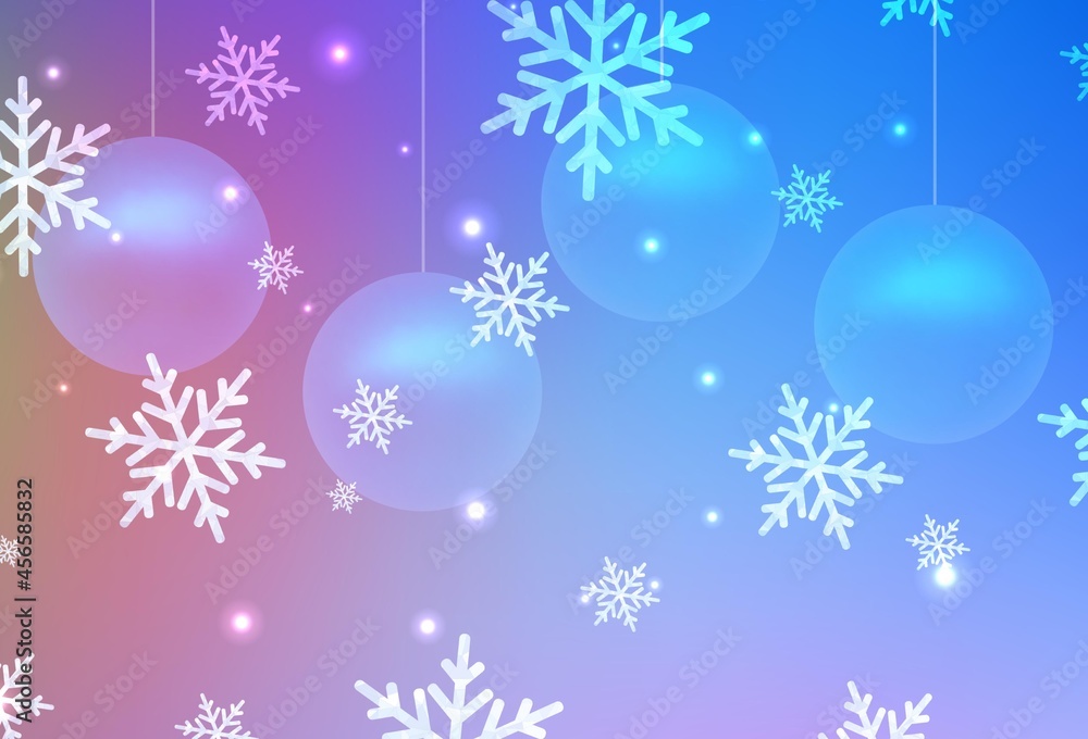 Light Blue, Red vector backdrop in holiday style. Light Blue, Red vector backdrop in holiday style.