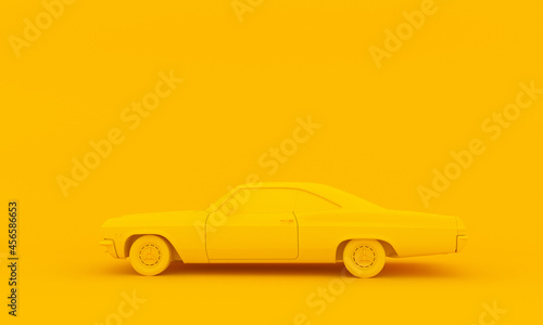 1969 muscle car on yellow background