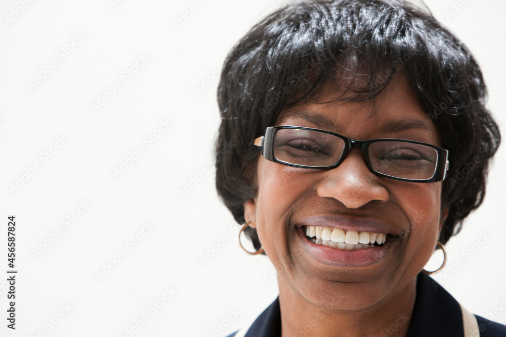 Fototapeta premium Portrait of mature African American businesswoman, studio shot